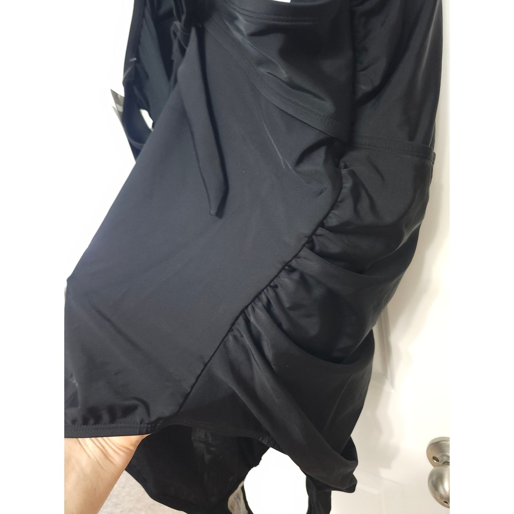 Miraclesuit Black One Piece Swimsuit Style 5533091 Size 4X Ruffle Ruched - Picture 3 of 9